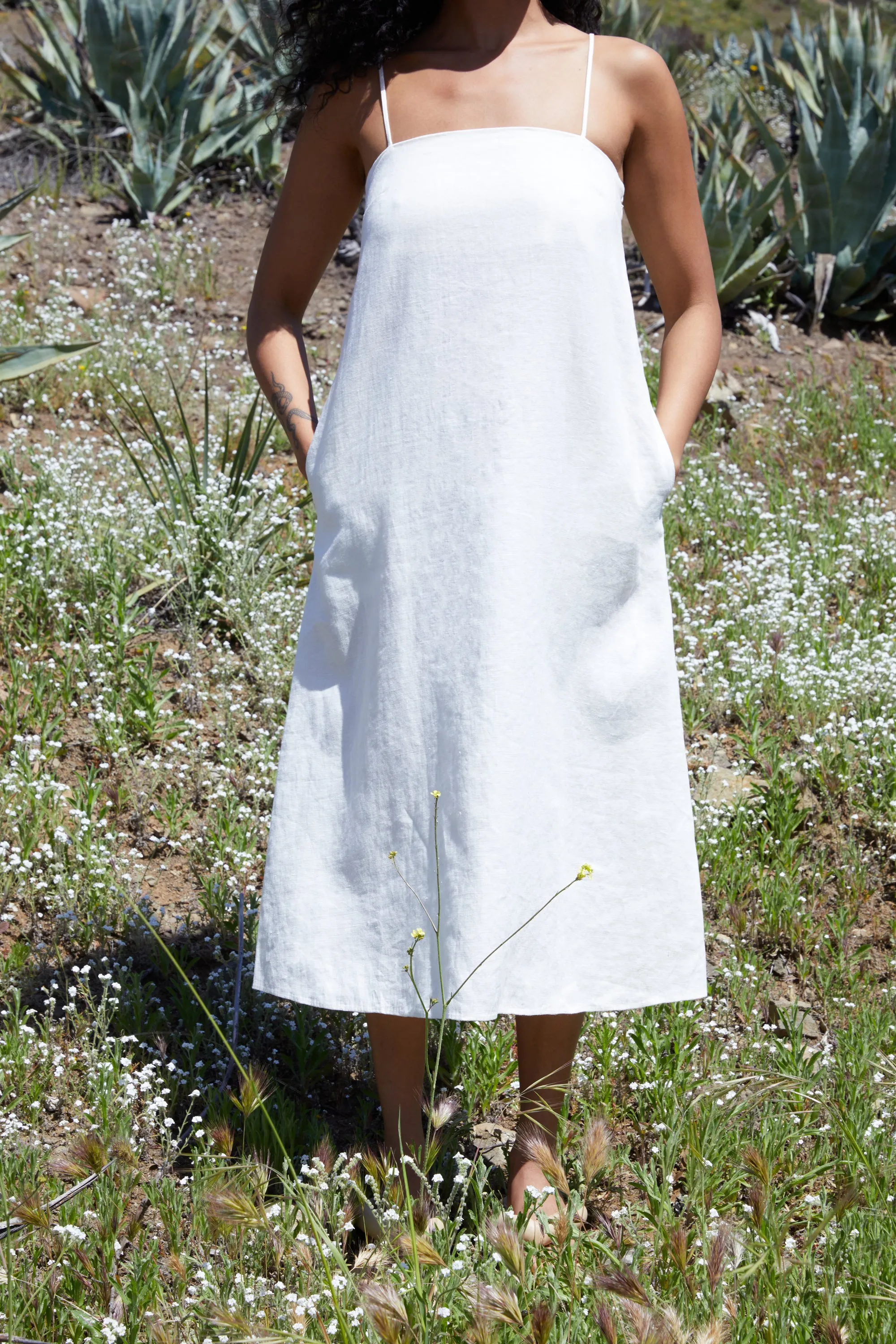 100% LINEN TENT DRESS