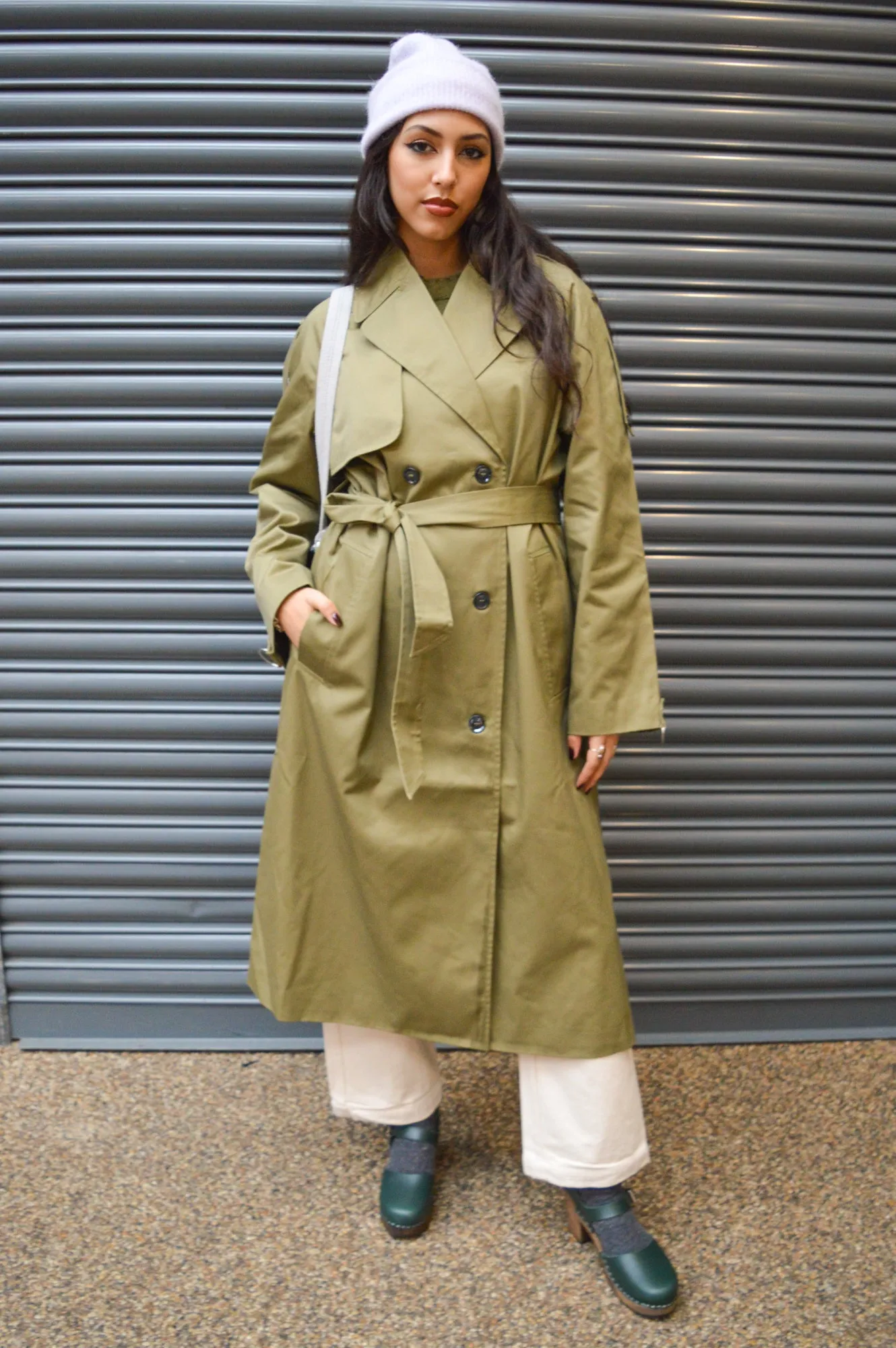 2NDDAY Sloan Martini Olive Trench Coat