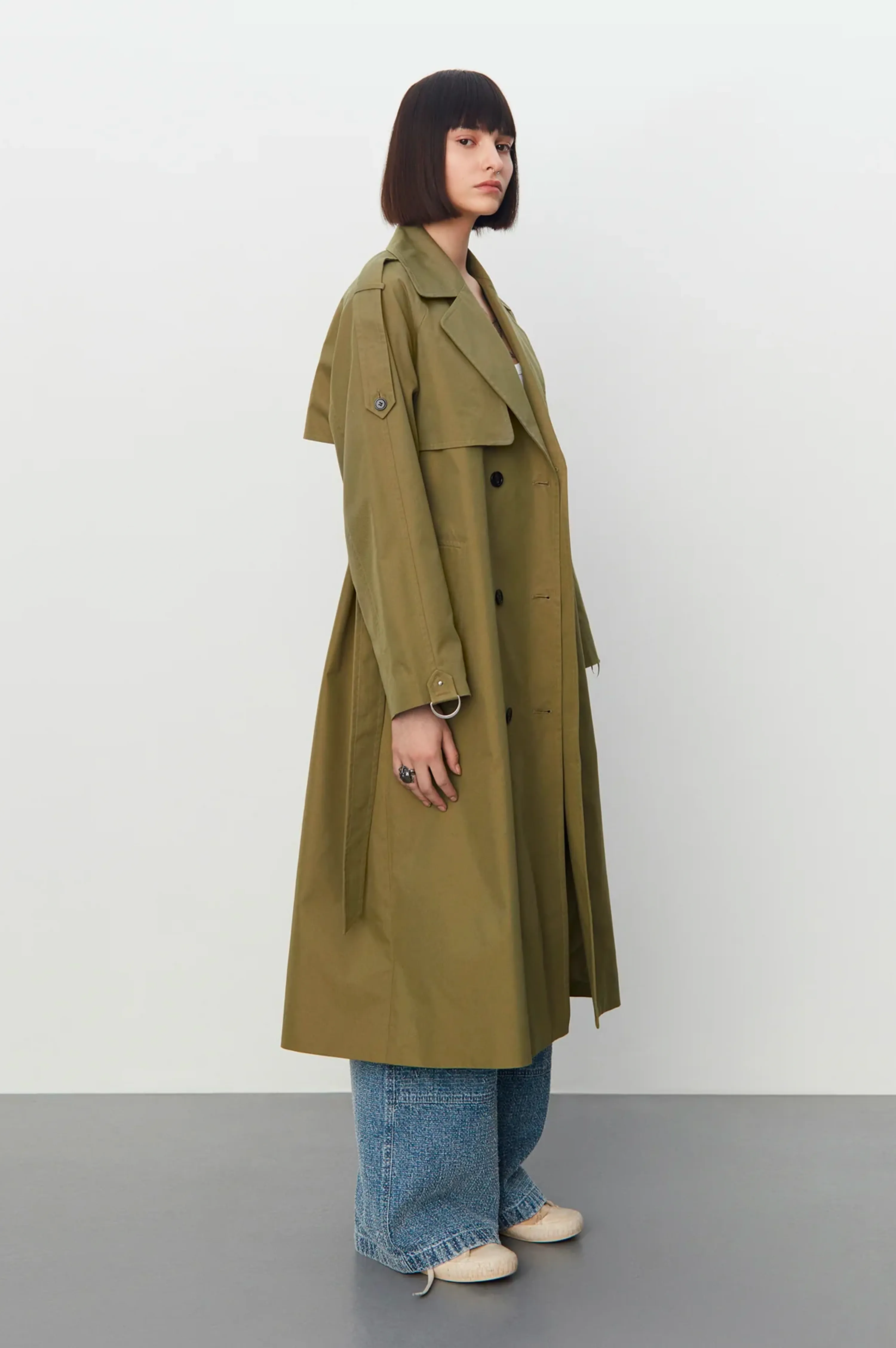 2NDDAY Sloan Martini Olive Trench Coat