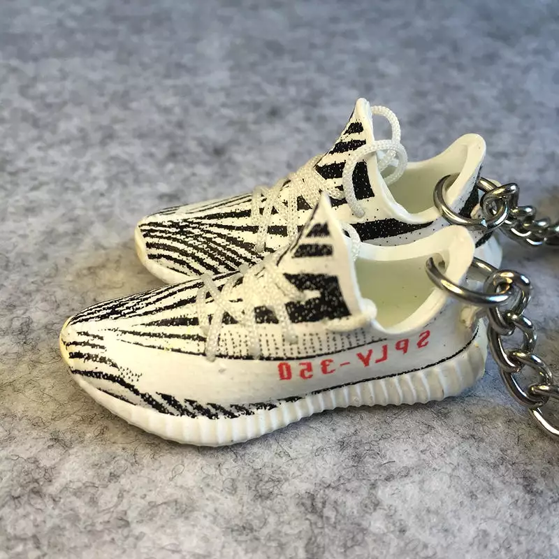 3d yzy frozen yellow sneaker kanye west shoe keychain for yzy 350 v2