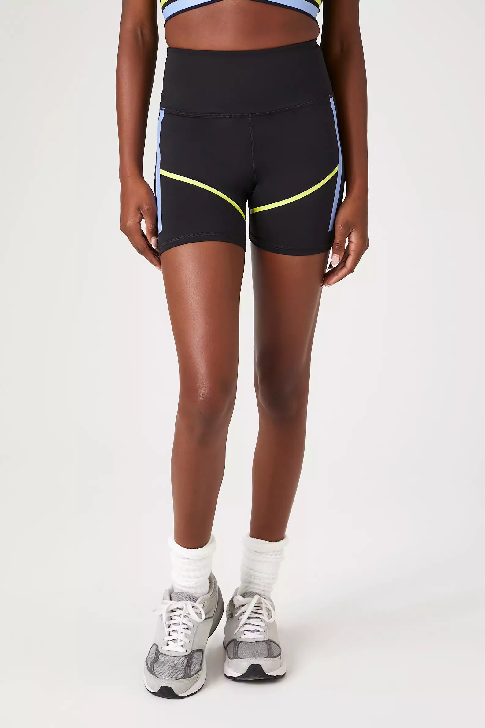 Active Contrast-Trim Biker Shorts