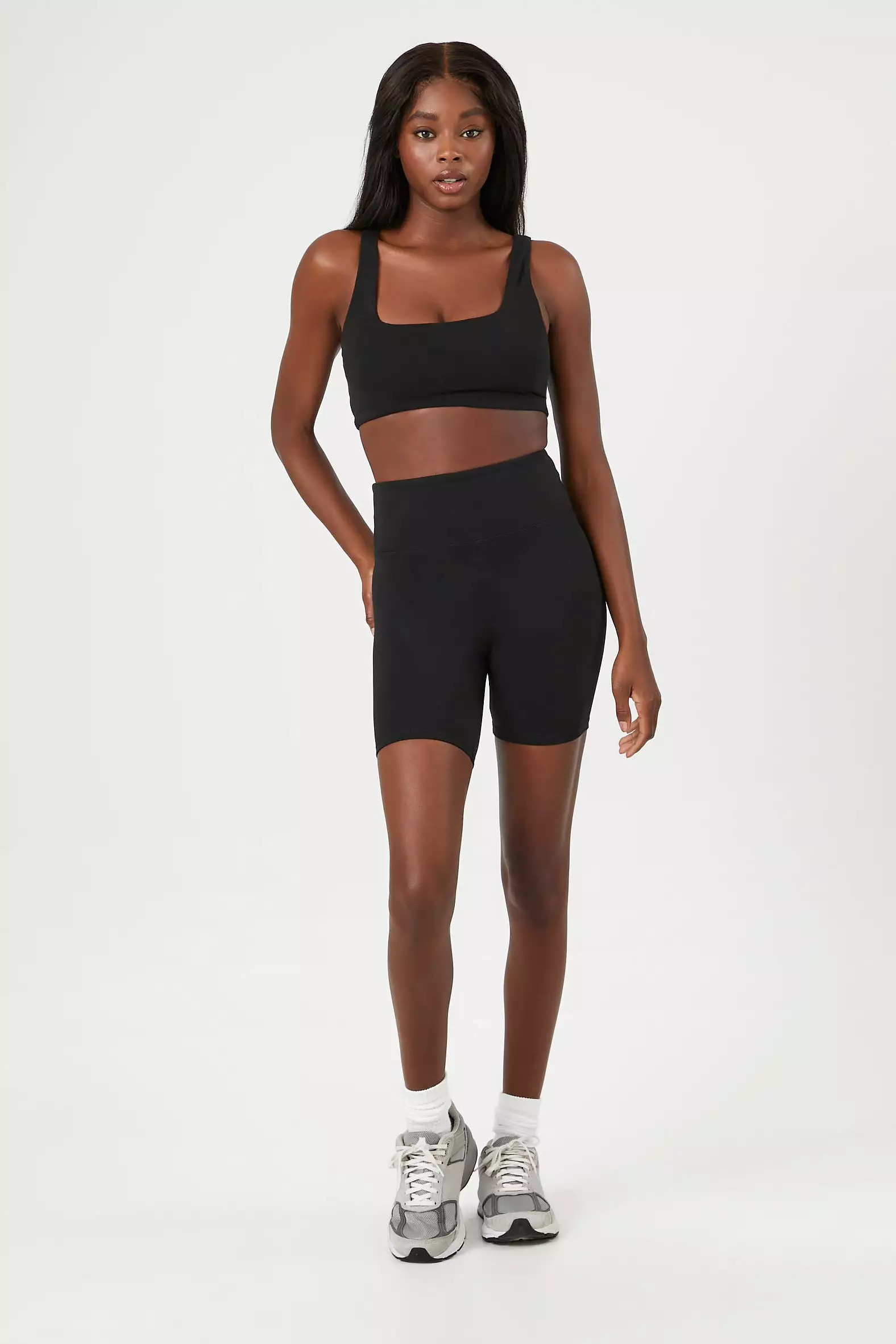 Active Cotton-Blend Biker Shorts