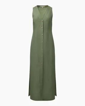 Air Linen Button Down Maxi Dress | Sea Spray