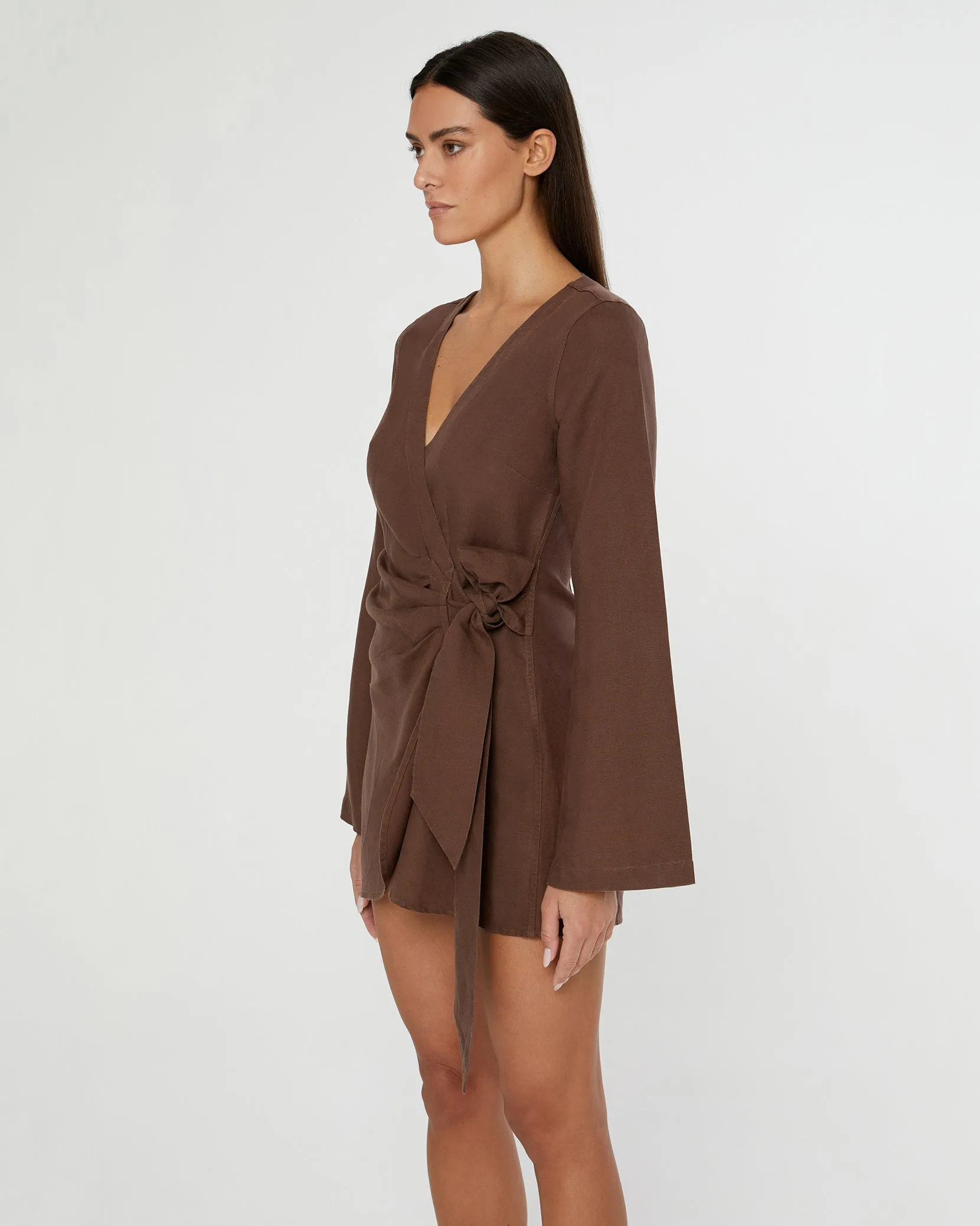 Air Linen Wrap Dress | Hickory