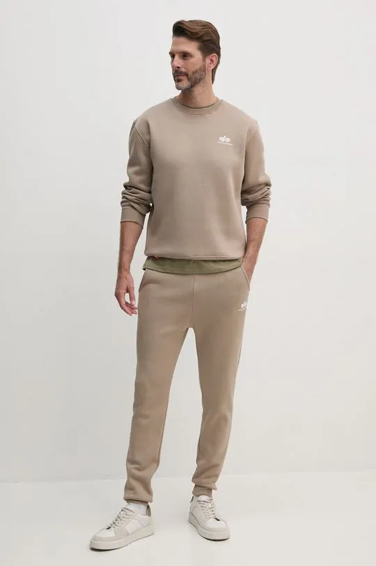 Alpha Industries joggers beige color smooth