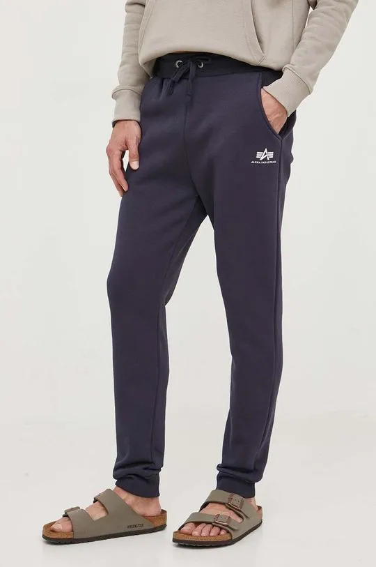 Alpha Industries joggers navy blue color