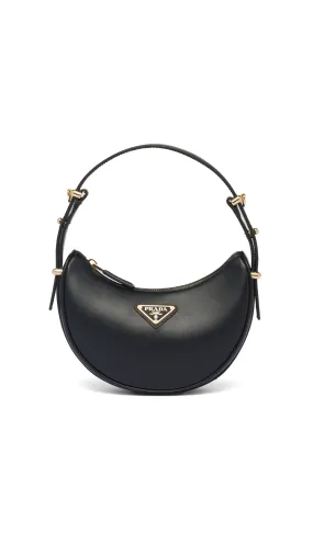 Arqué Leather Mini Shoulder Bag - Black