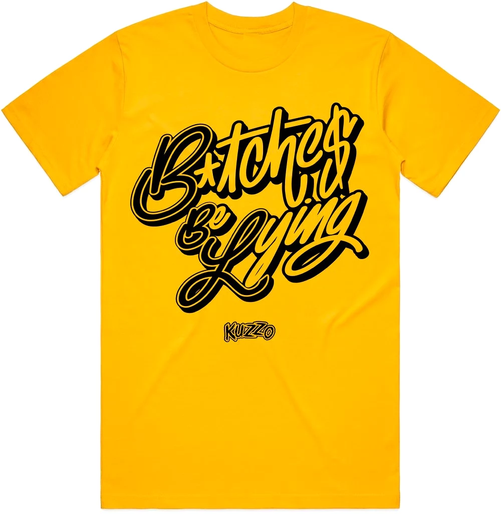 BBL : Gold Sneaker Tees Shirt (black ink)