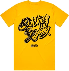 BBL : Gold Sneaker Tees Shirt (black ink)