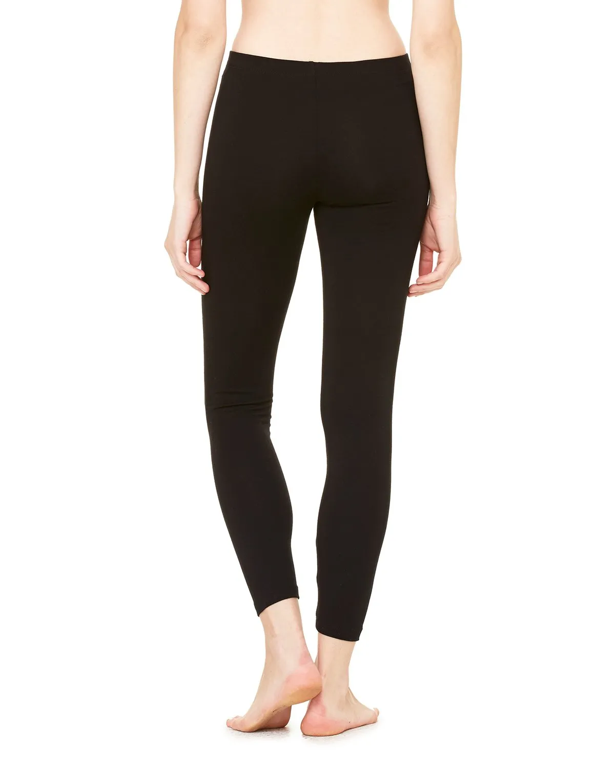 Bella + Canvas Ladies' Cotton/Spandex Legging 812, Black