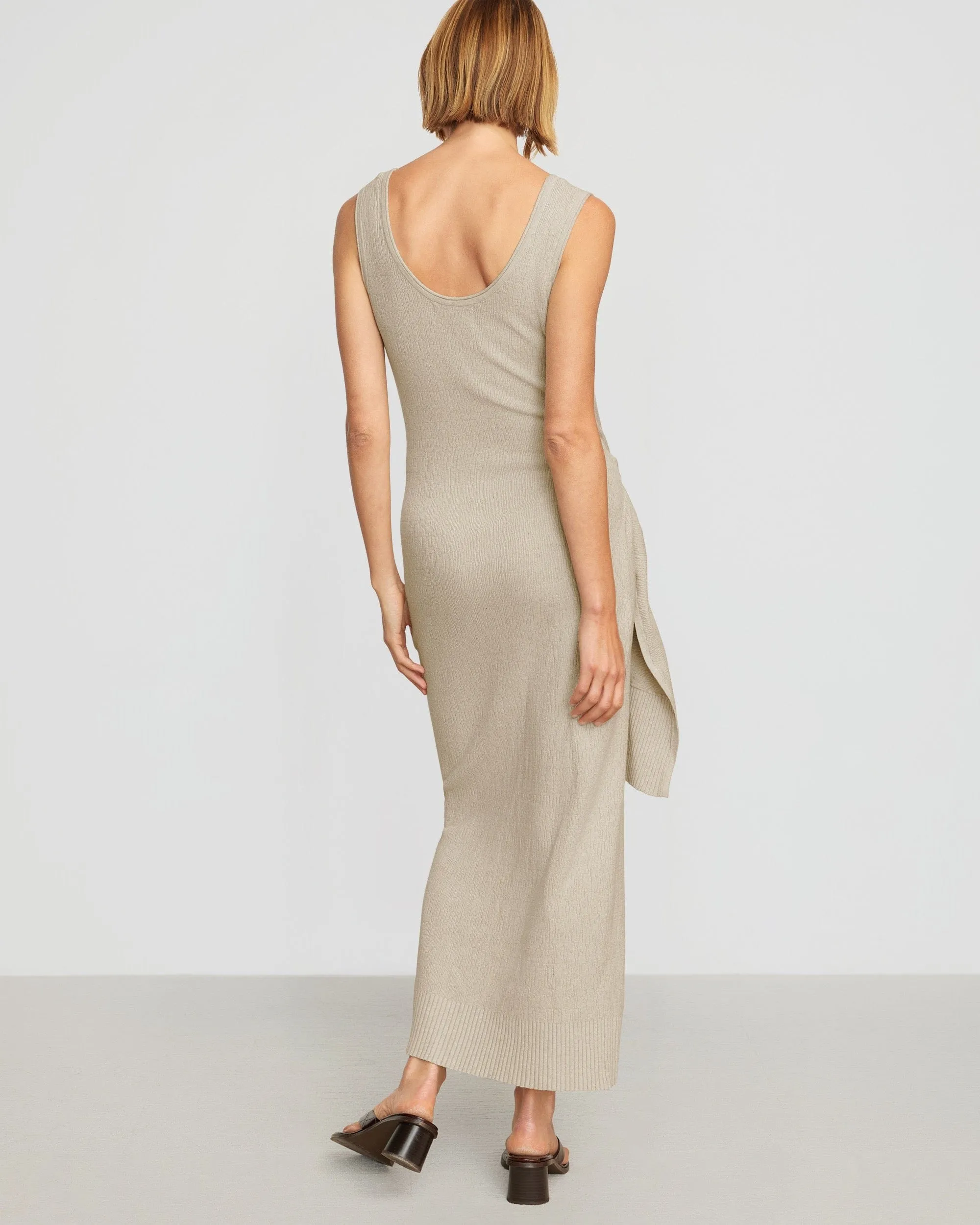 Bianca Linen-Cotton Wrap Dress | Natural