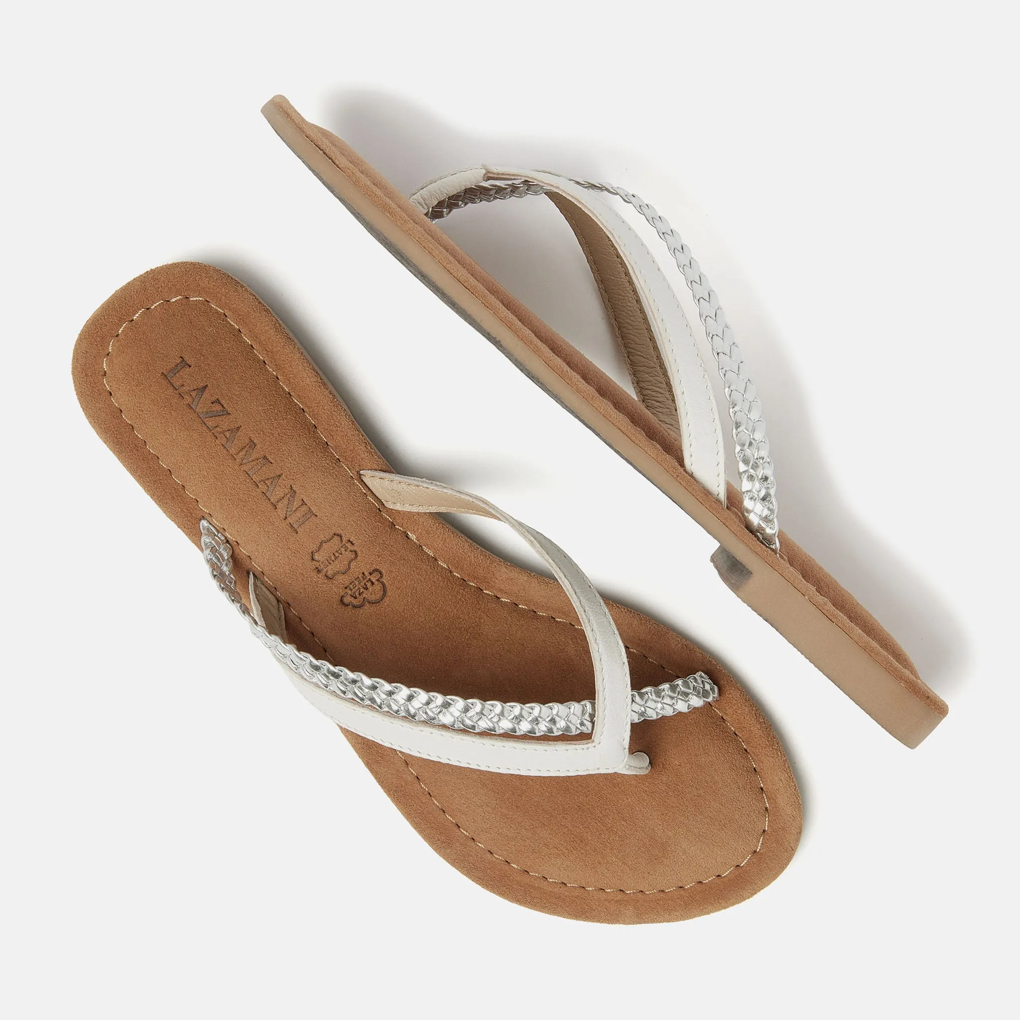 Bibi Leren Dames Slippers White