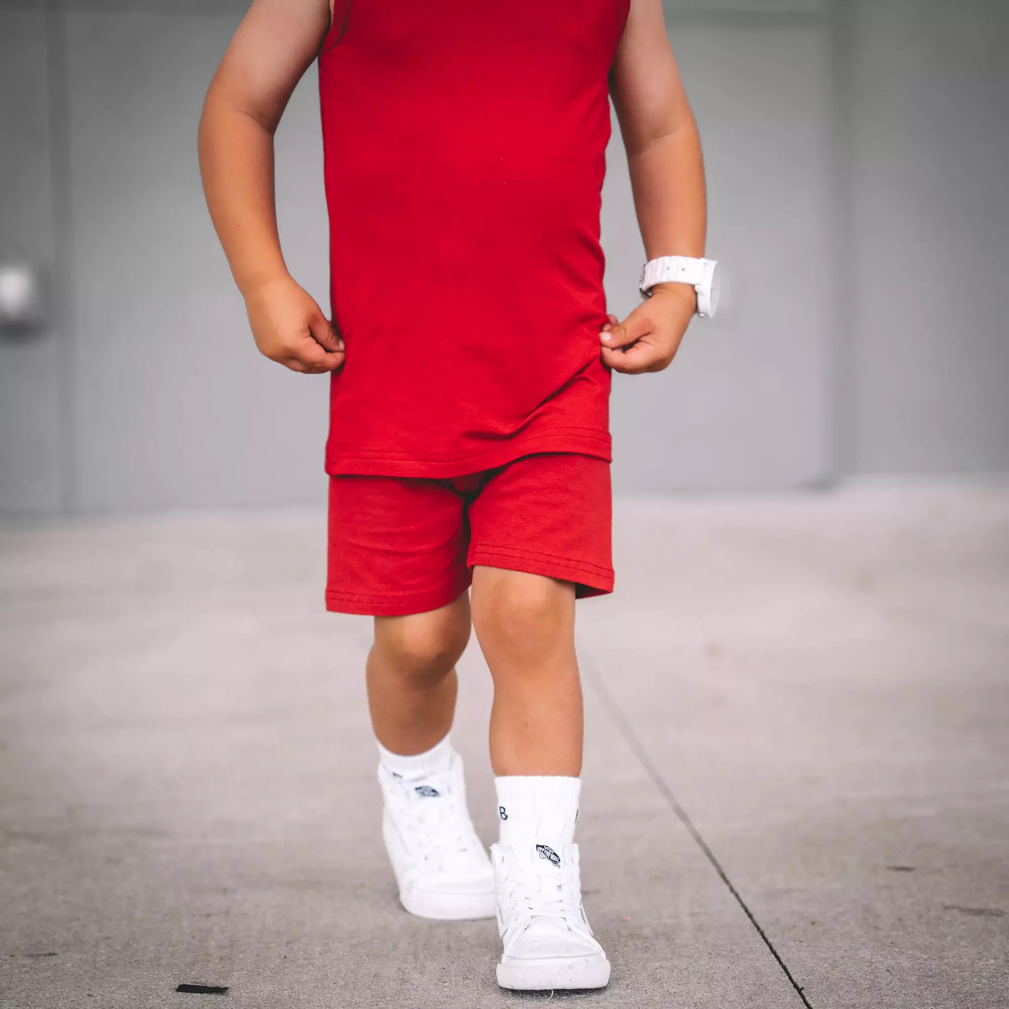 BIKER SHORTS- Red