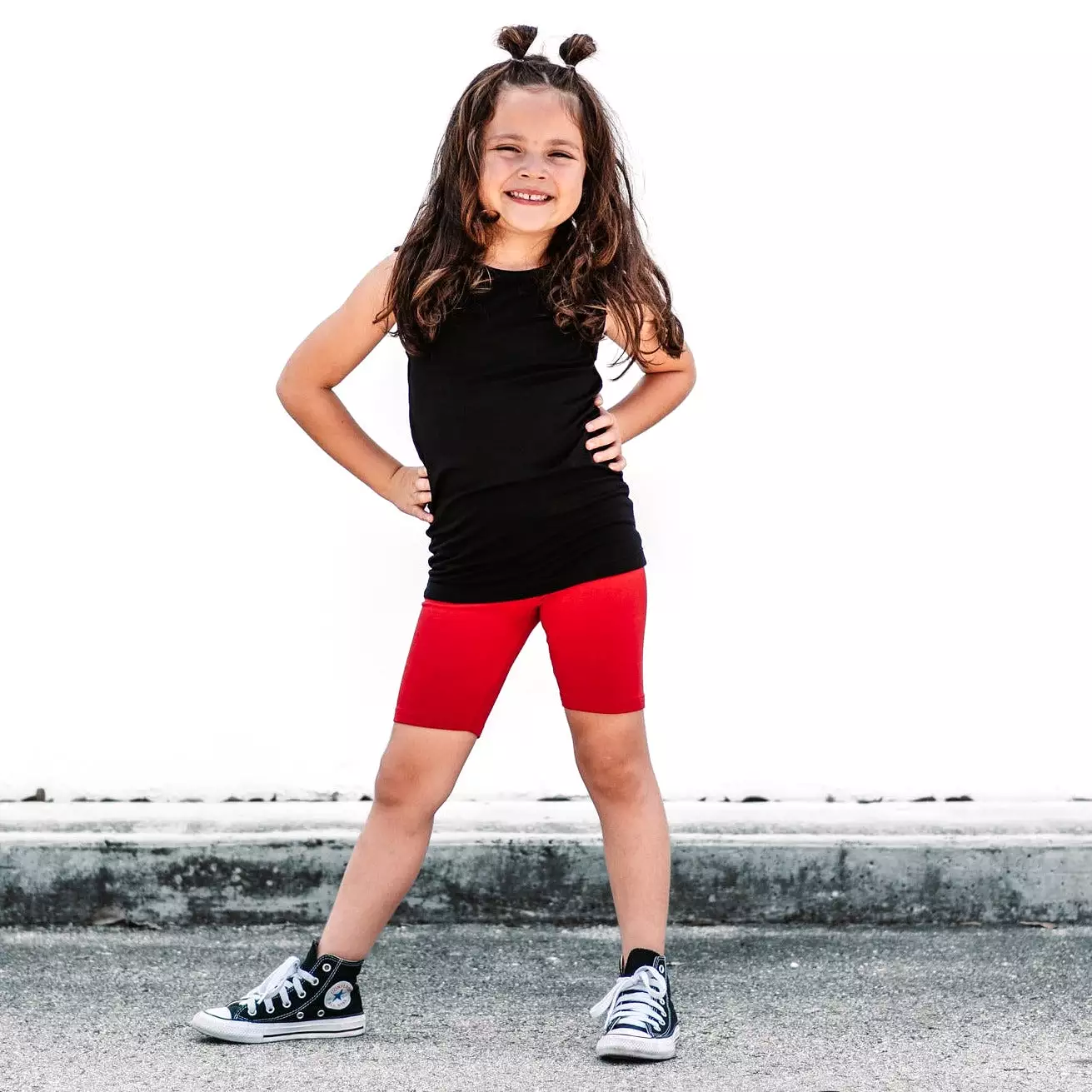 BIKER SHORTS- Red