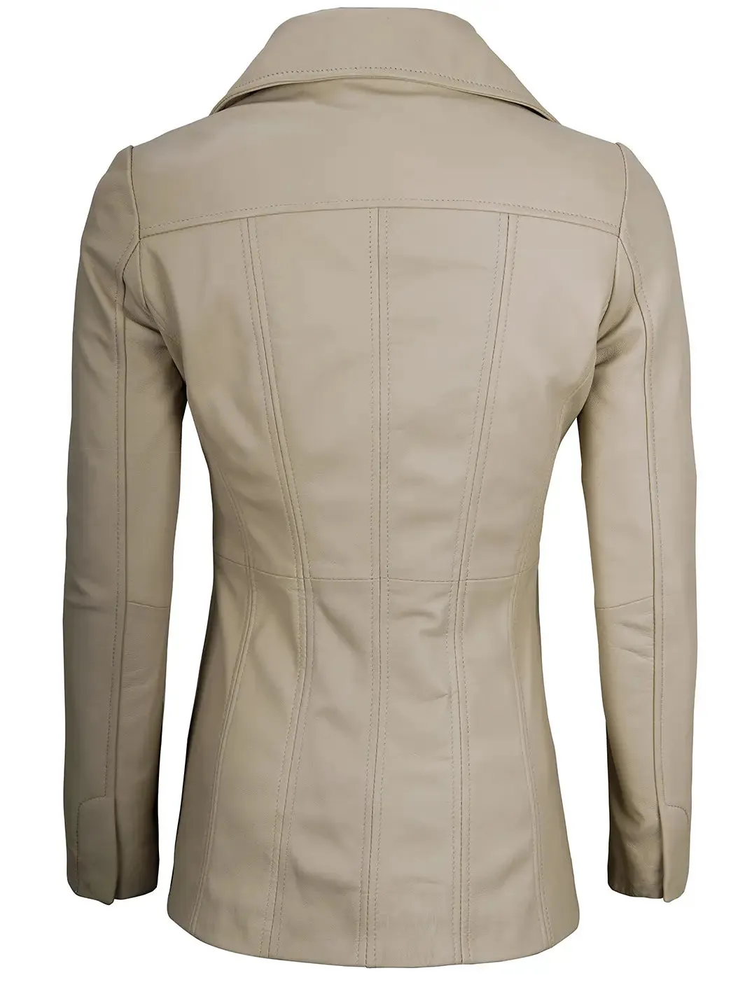 Bitonto Beige Leather Blazer