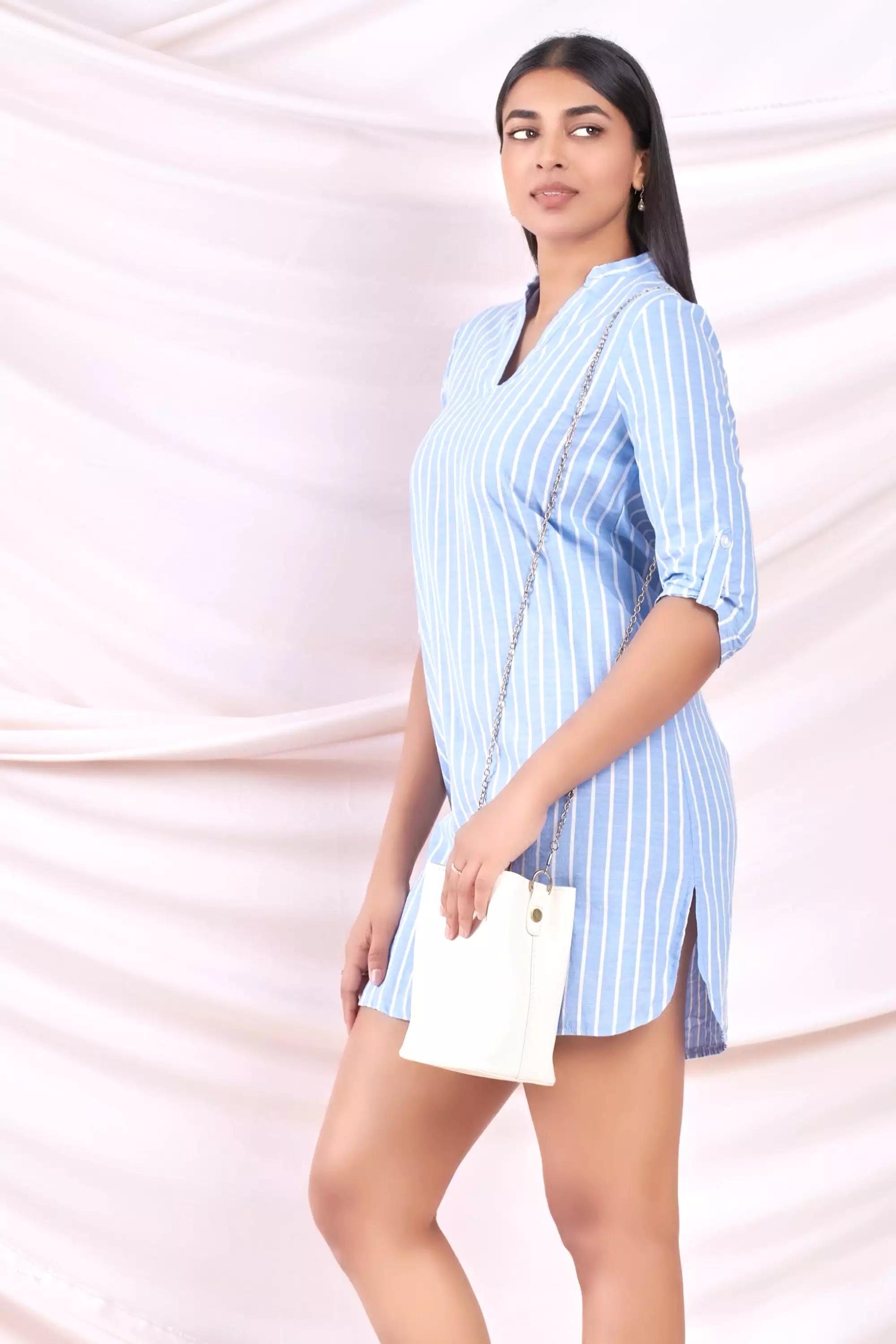 Blue Stripe Shift Dress