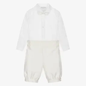 Boys Ivory Knickerbocker Shorts Set