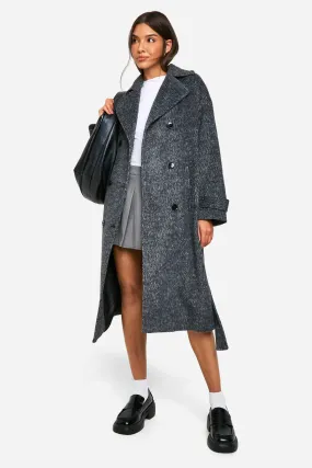 Brushed Oversized Wool Look Coat