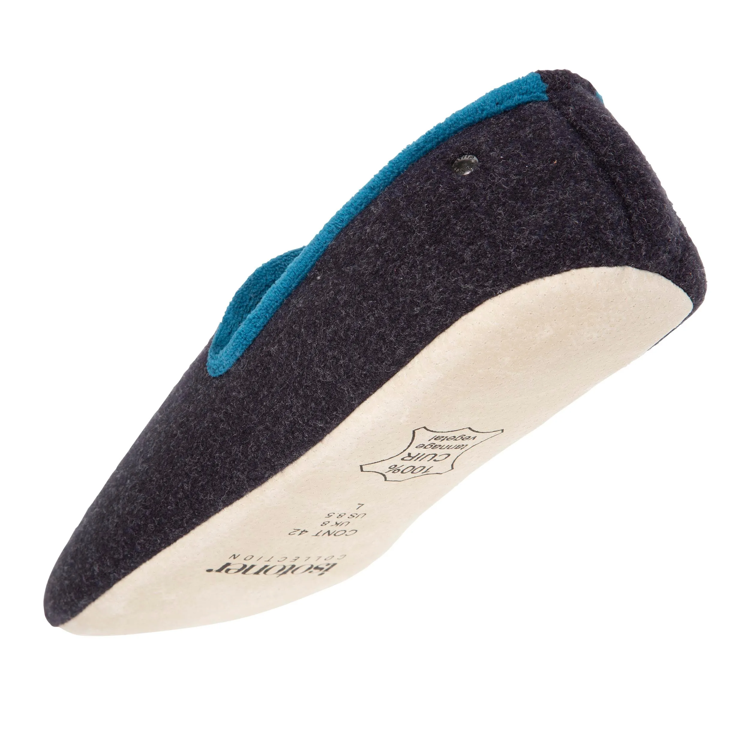 Chaussons slippers Homme Marine Chiné