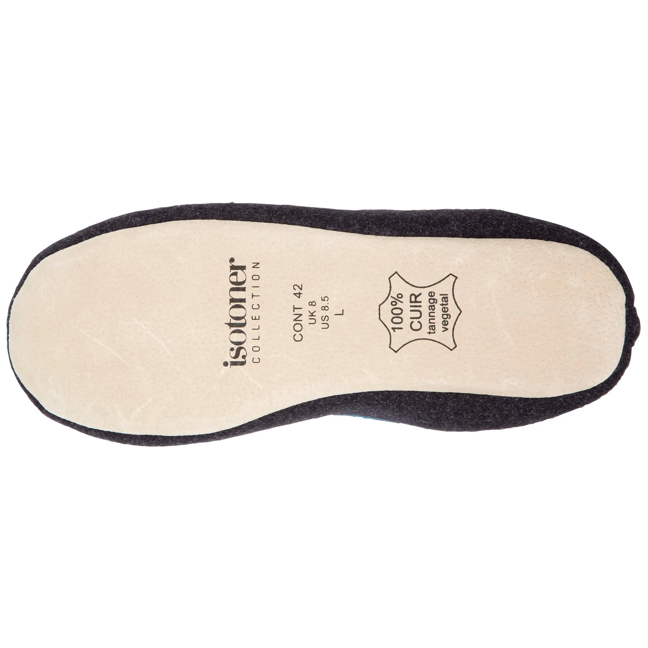 Chaussons slippers Homme Marine Chiné