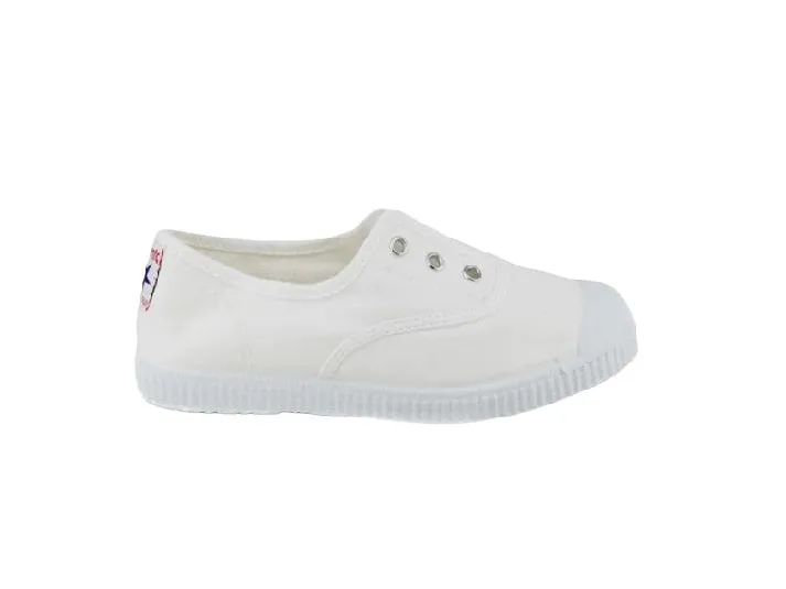 CIENTA TOILE  élastique 70997 Blanc Toiles Espadrilles