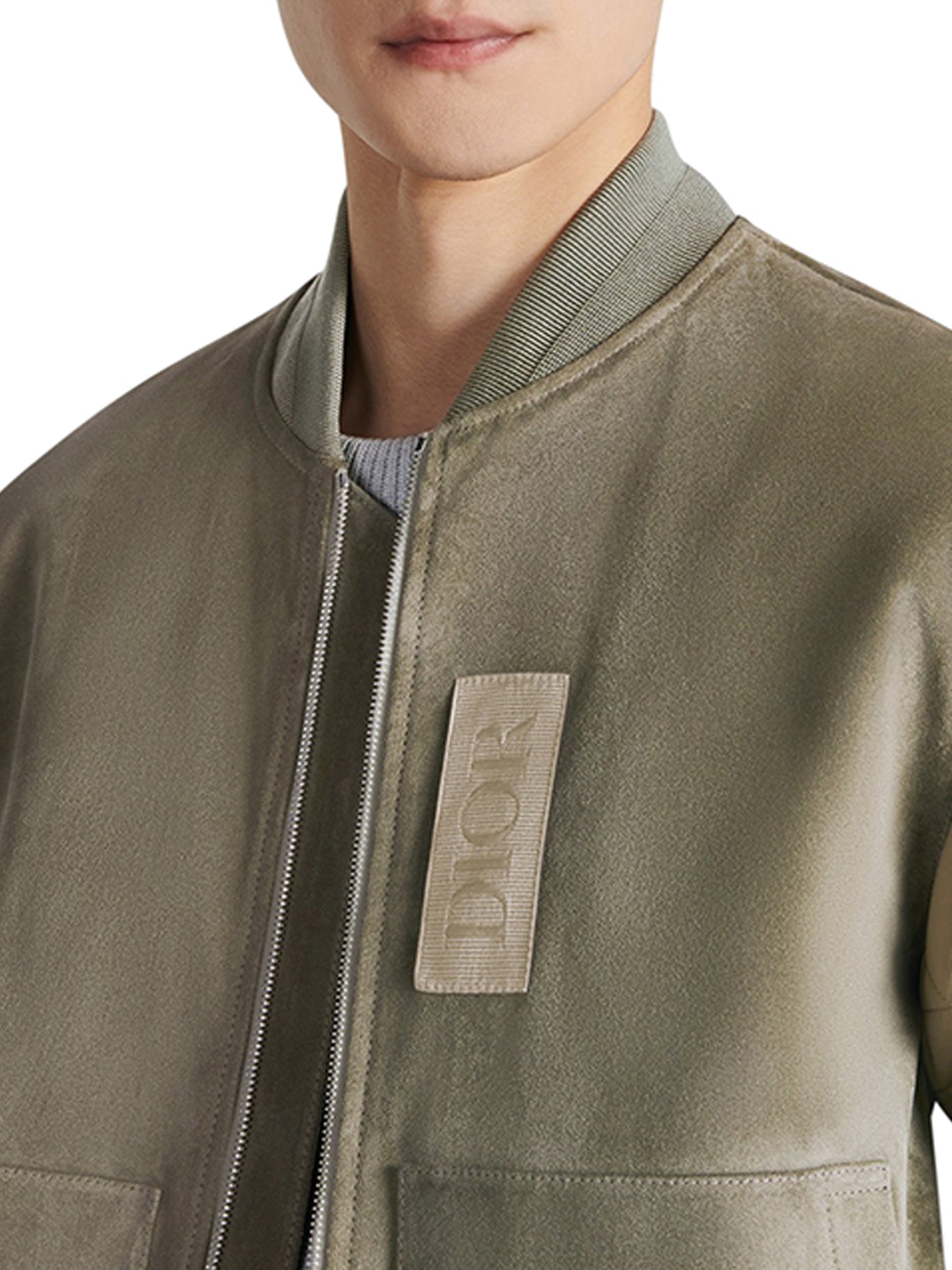 COLLEGE STYLE ZIPPERED JACKET