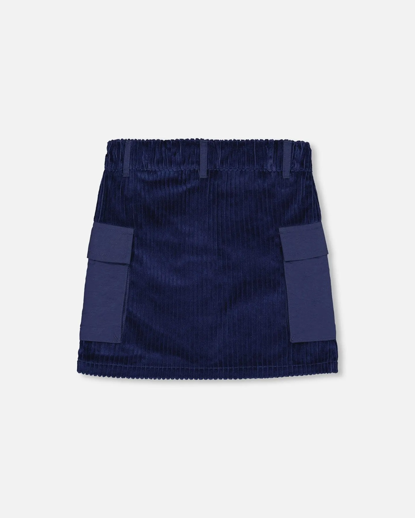 Corduroy Cargo Pocket Skirt Navy