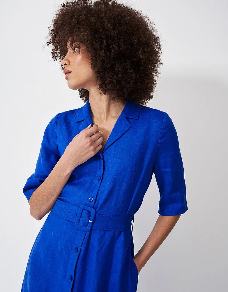 Crew Clothing Belted Linen Shirt Dress