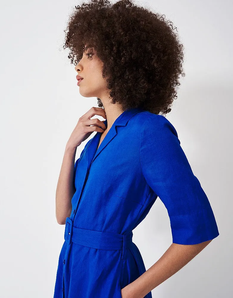 Crew Clothing Belted Linen Shirt Dress