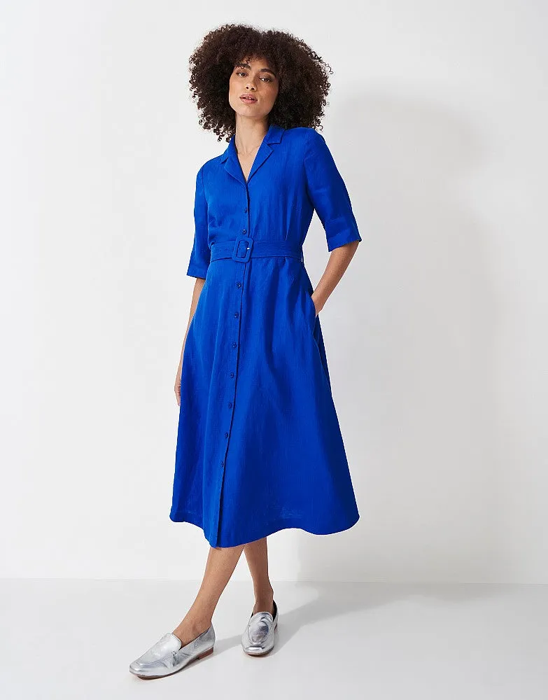 Crew Clothing Belted Linen Shirt Dress