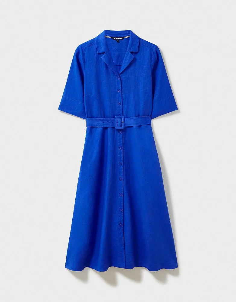 Crew Clothing Belted Linen Shirt Dress