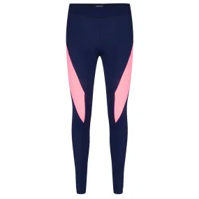 Cycling Long Bib Legging -Navy/Coral Pink