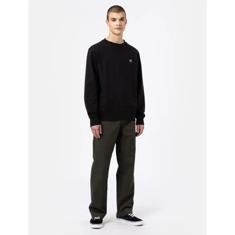 Dickies Mount Vista Felpa Uomo Girocollo In Cotone Garzato Nero