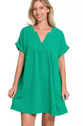 Dina Dress in Kelly Green