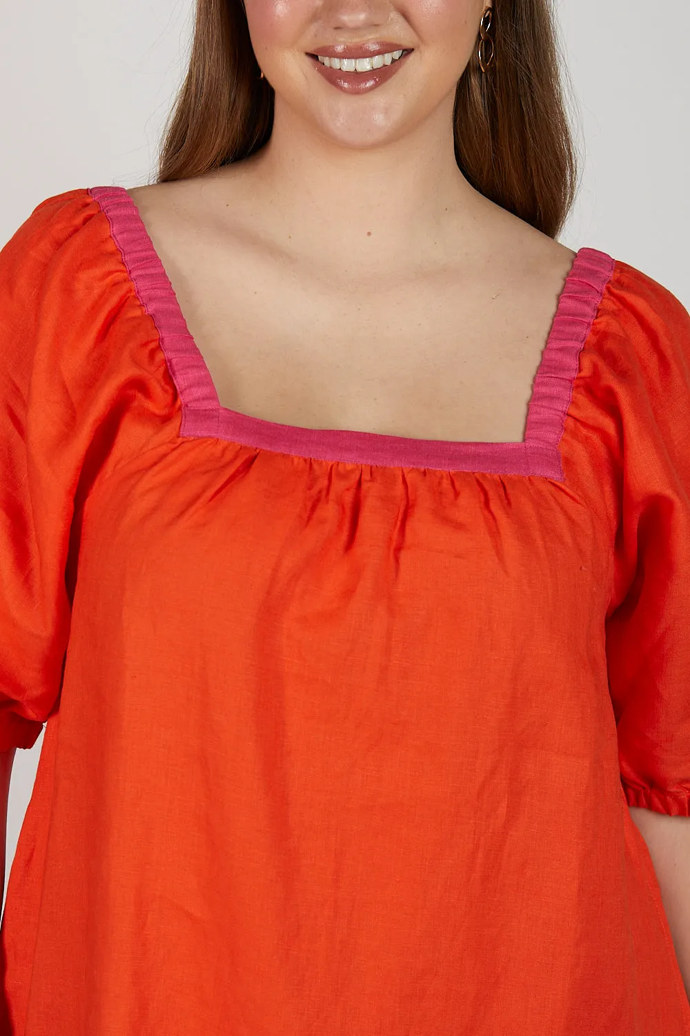 Elle Linen Tunic Dress in Sunburst