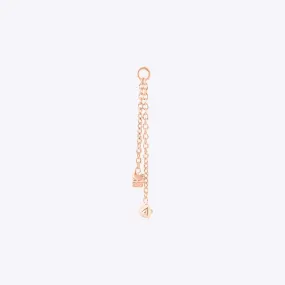 Ezra Double Chain Charm - 14K ROSE