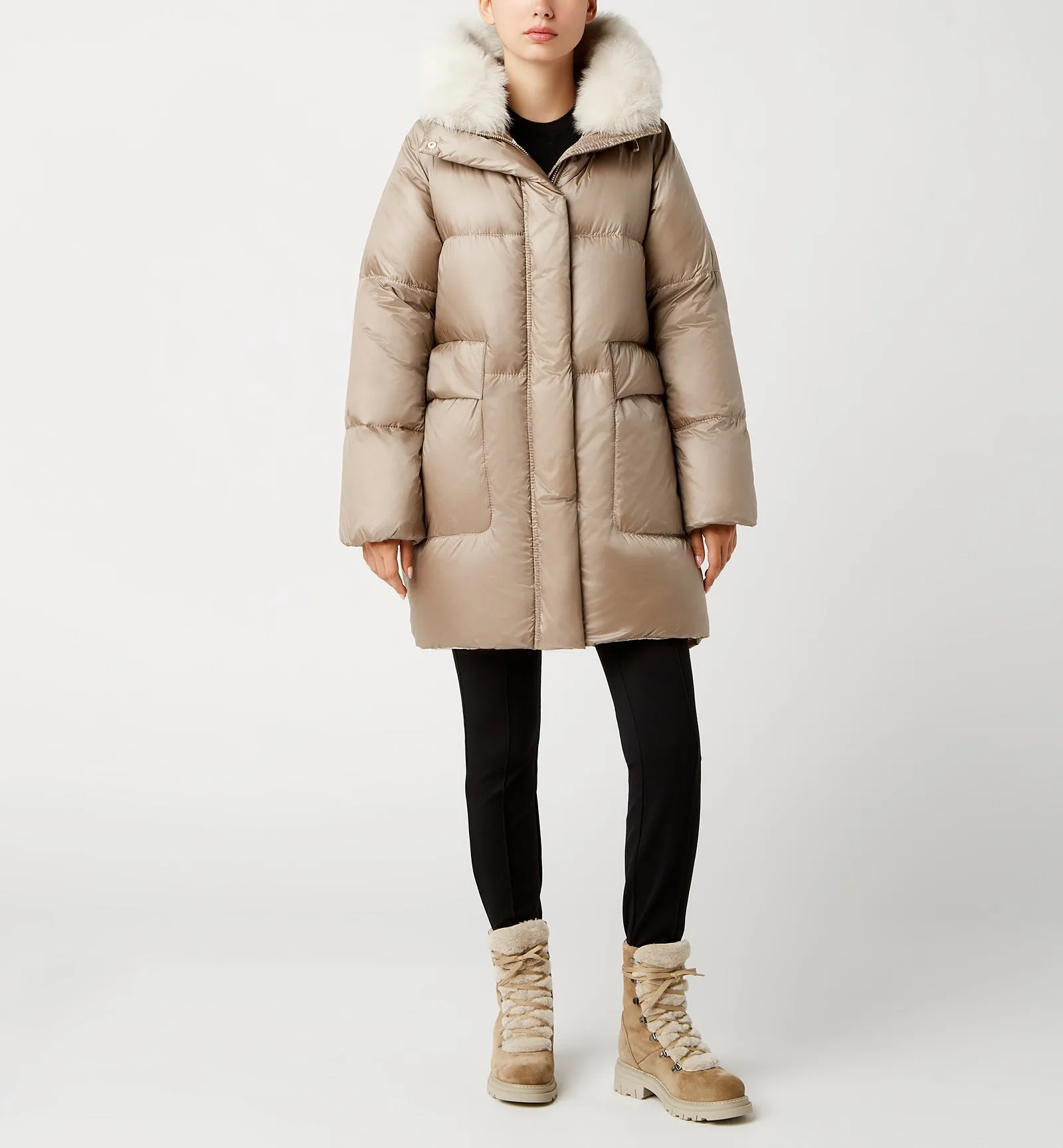 FELICIA HOODED LONG PUFFER COAT