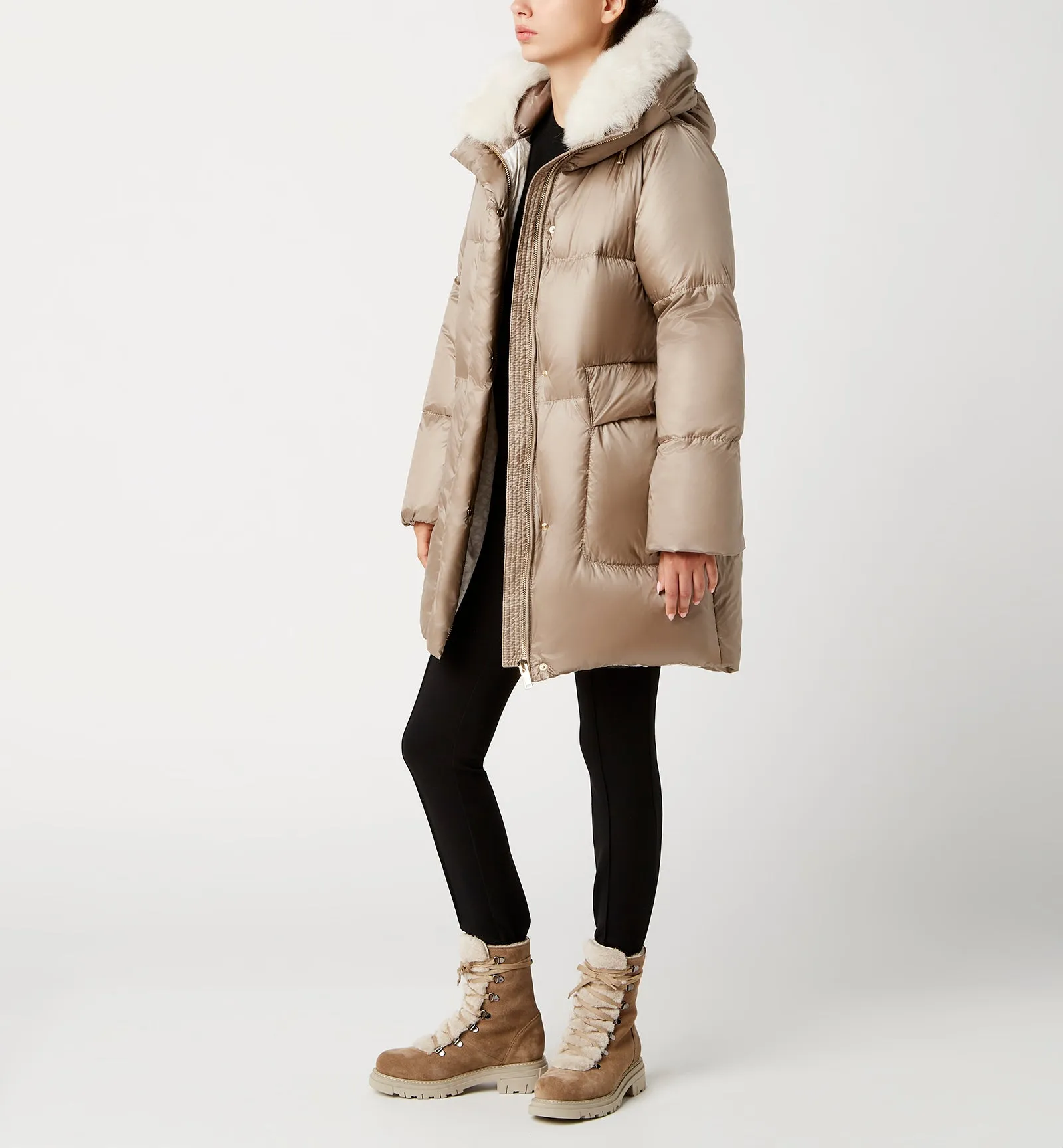 FELICIA HOODED LONG PUFFER COAT