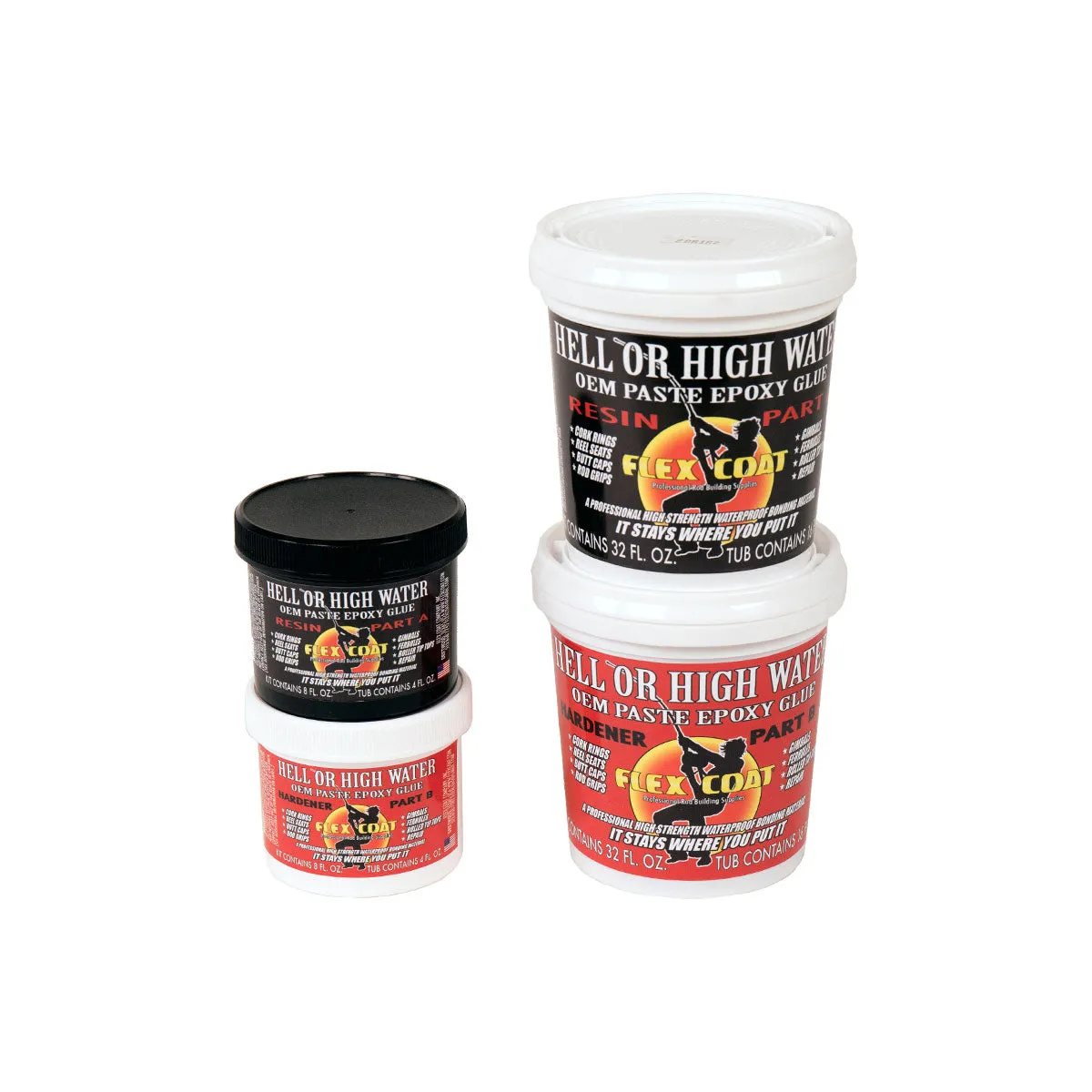 Flex Coat Hell or High Water Paste Epoxy Glue 4 oz. Kit