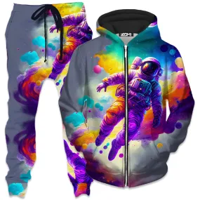 Floating Away Zip-Up Hoodie and Joggers Combo