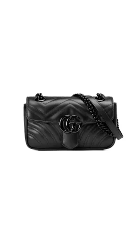 GG Marmont Mini Shoulder Bag - Black