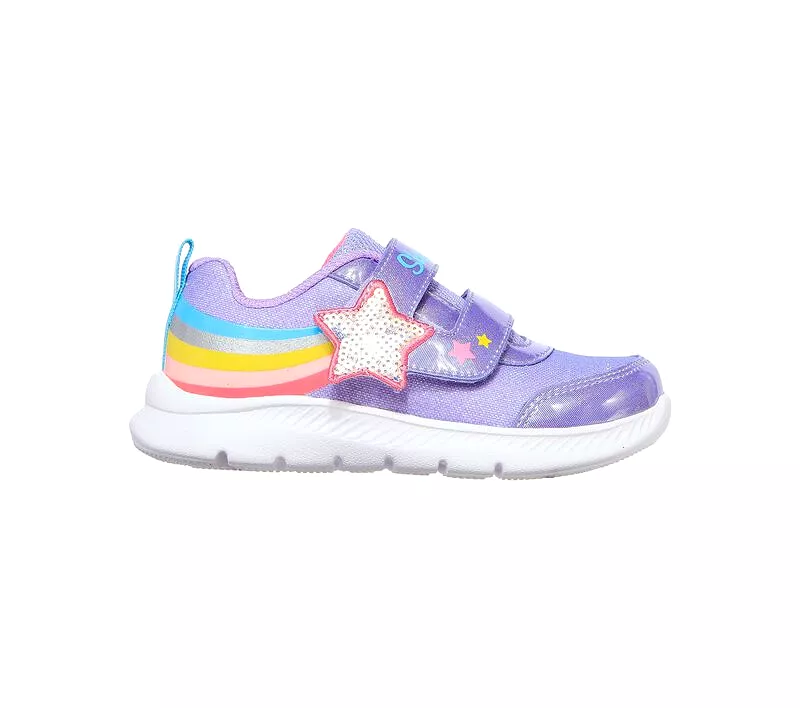 Girls Skechers Trainers Lavender Strap Starry Skies 302711N LAV