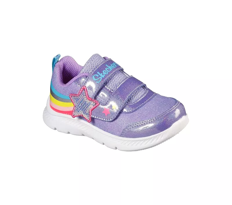 Girls Skechers Trainers Lavender Strap Starry Skies 302711N LAV