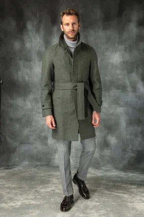 Green raglan coat – Made in Italy