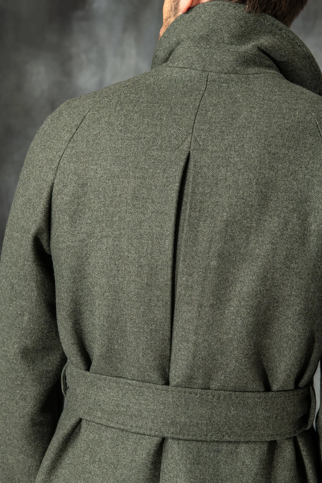 Green raglan coat – Made in Italy