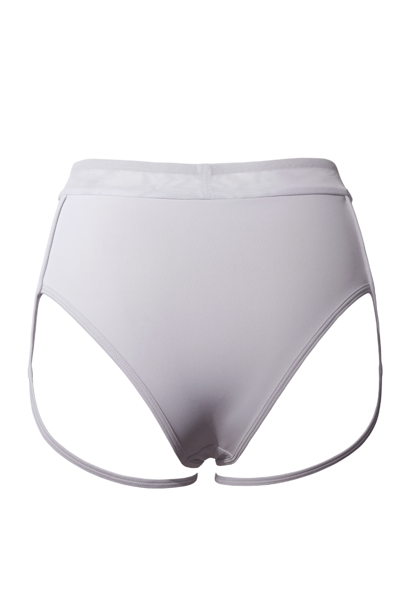 Hamade Activewear Mesh-side Garter Bottoms - Light Grey