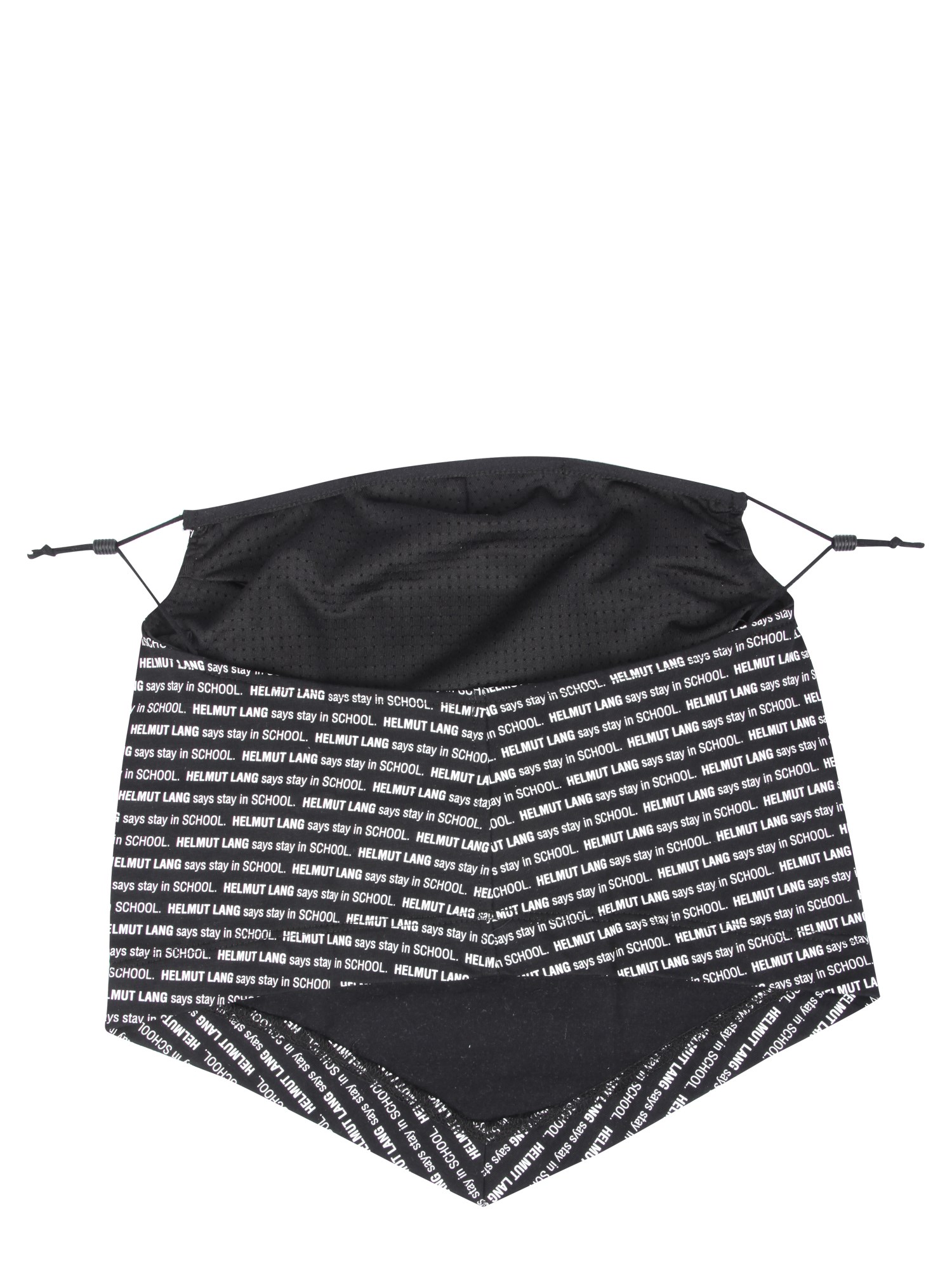 HELMUT LANG    COTTON MASHERINA BANDANA WITH SAYS STAY IN SCHOOL PRINT