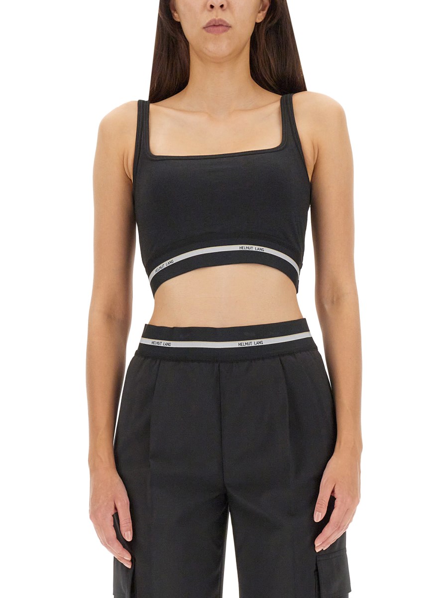 HELMUT LANG    CROP TOP WITH LOGO