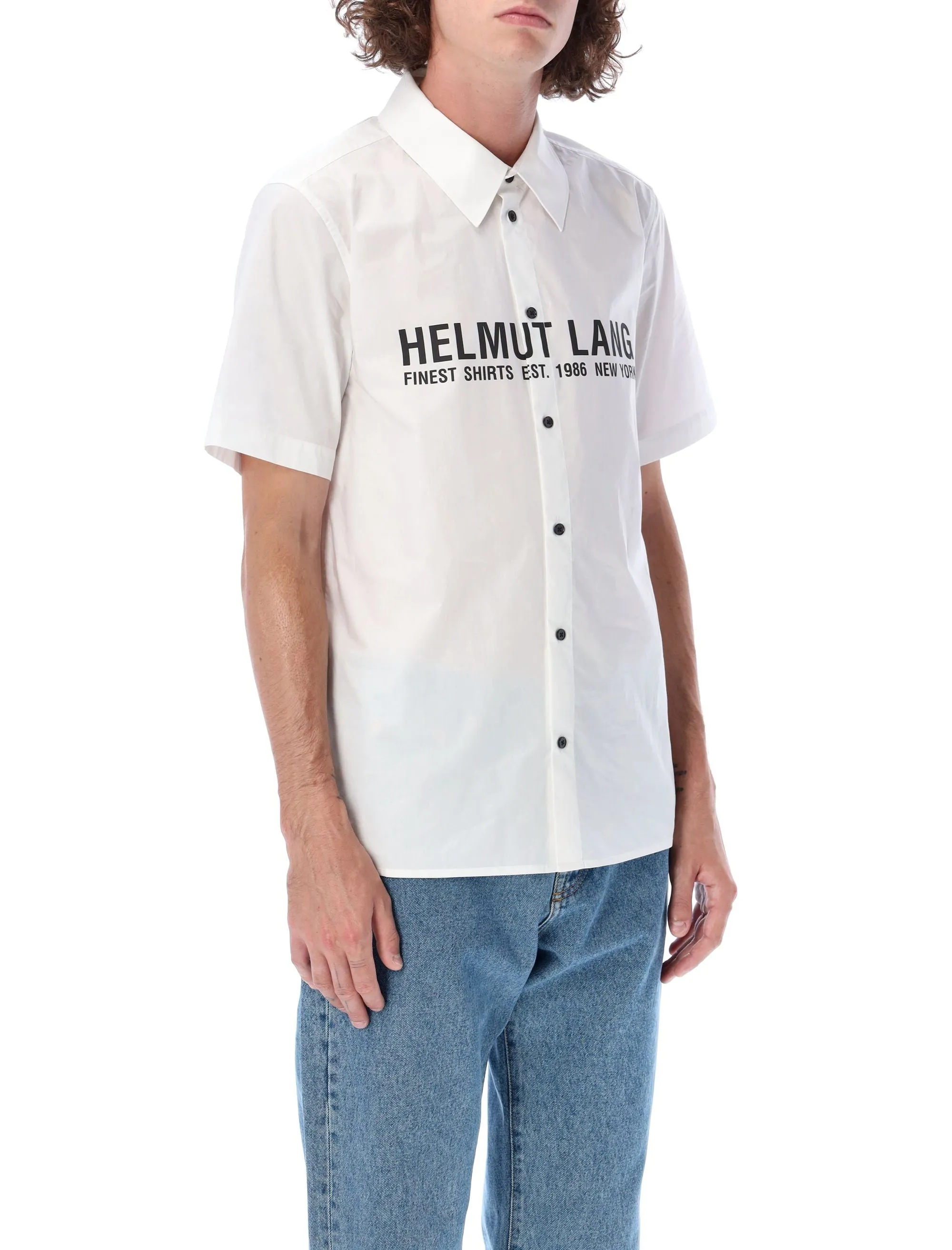 Helmut Lang Logo Printed Short-Sleeved Shirt