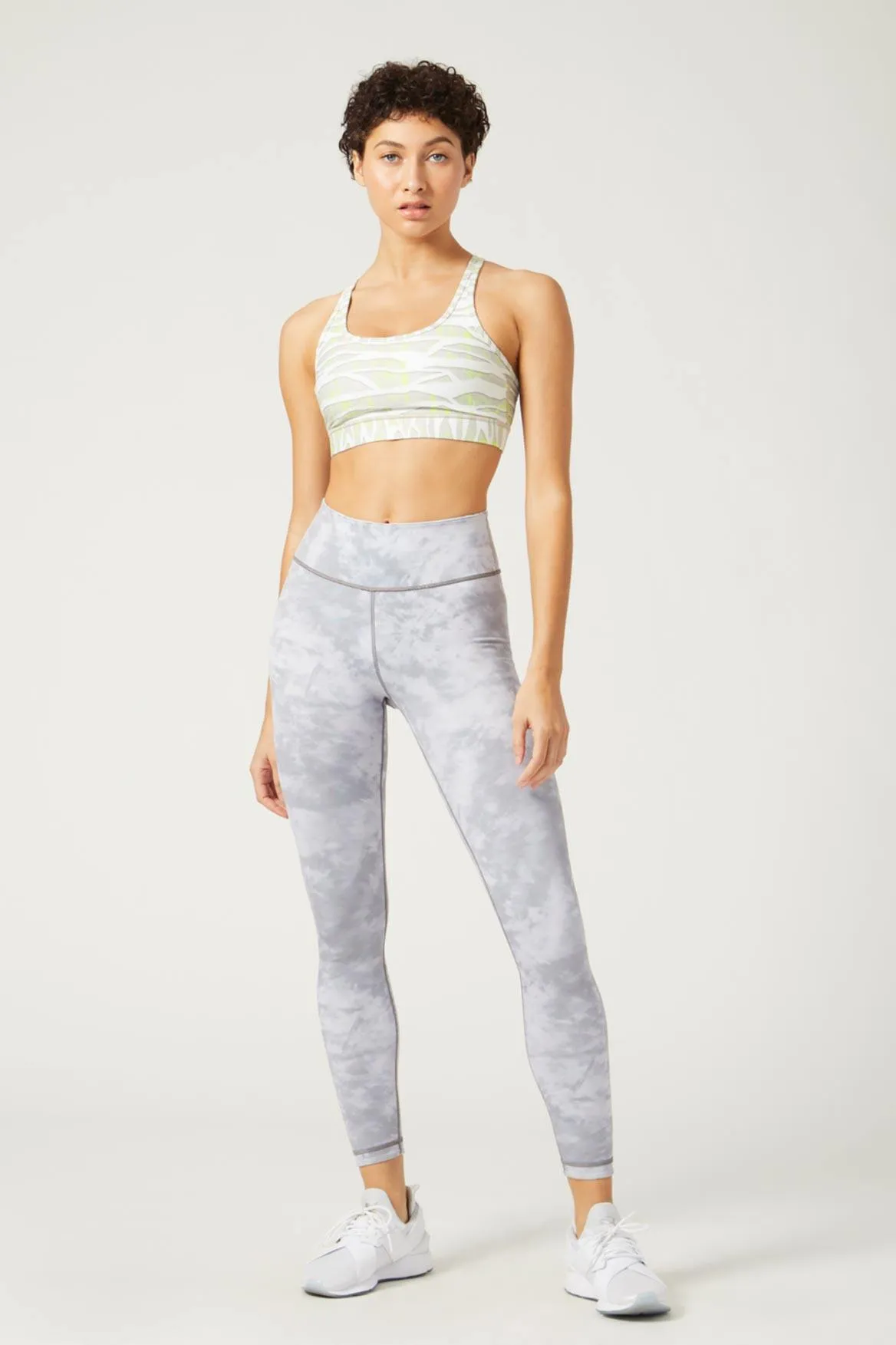 High Waist Reversible Legging Downtown Zebra White